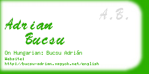 adrian bucsu business card
